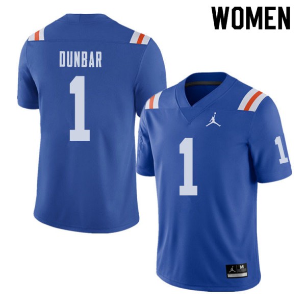 Jordan Brand Women #1 Quinton Dunbar Florida Gators Throwback Alternate College Football Jerseys